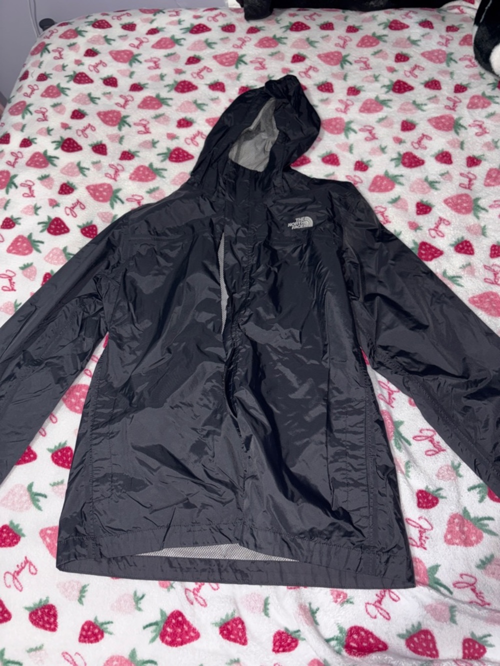 The North Face Boys Black Hooded Windbreaker Jacket